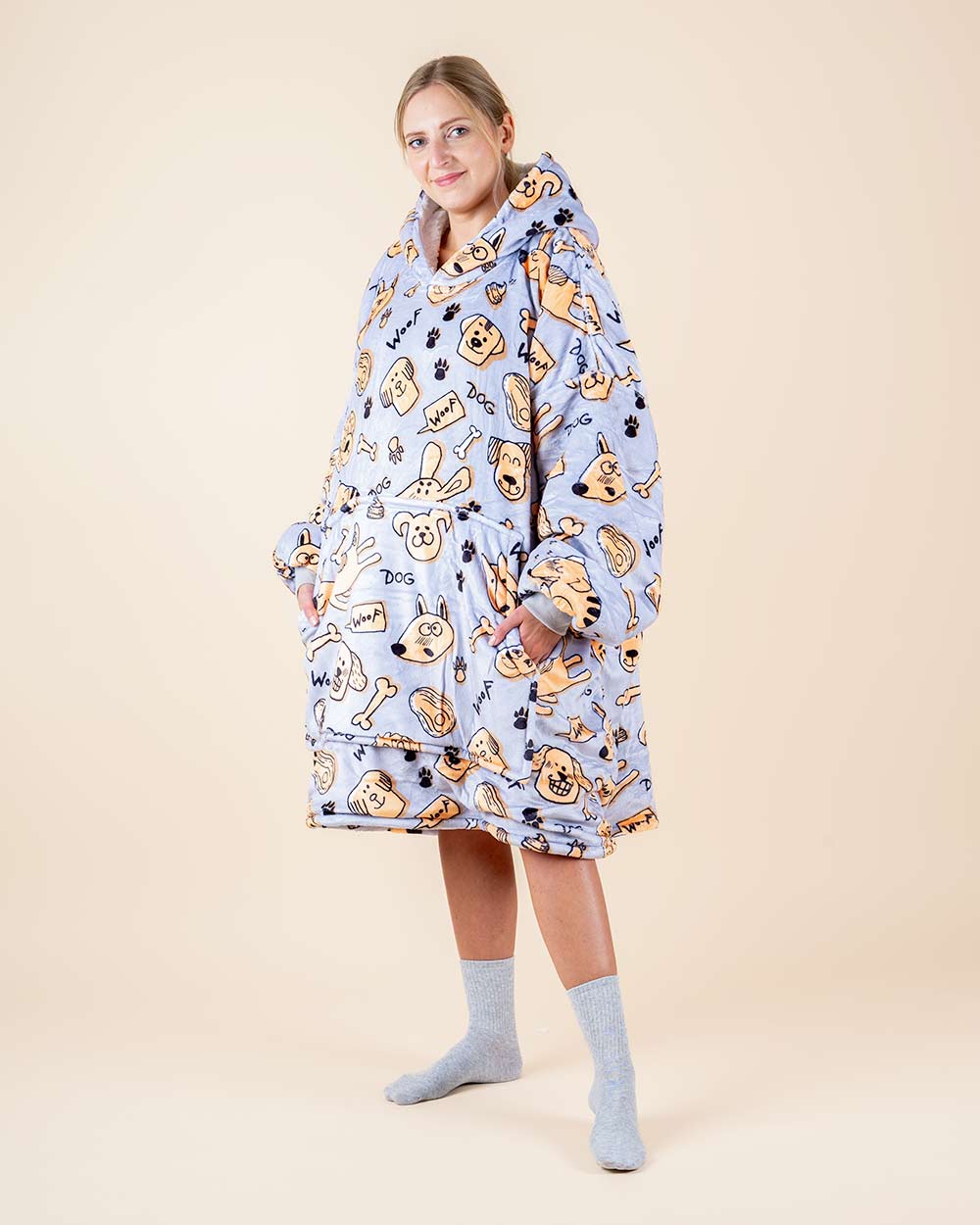 Bluza koc kocobluza w pieski WOOF TIME