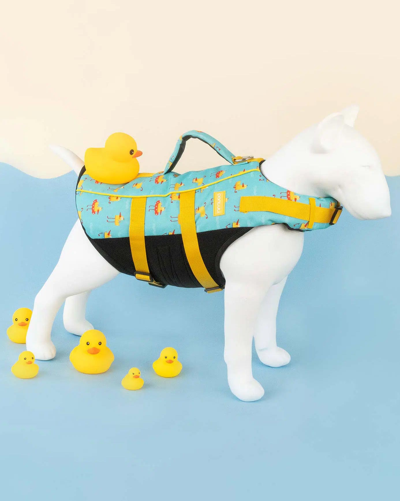 Uroczy kapok dla psa z gumową kaczuszką DOGGY DUCK