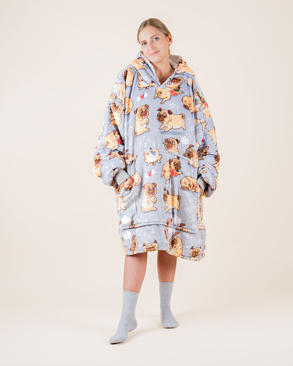 Bluza koc kocobluza w mopsy PUGY
