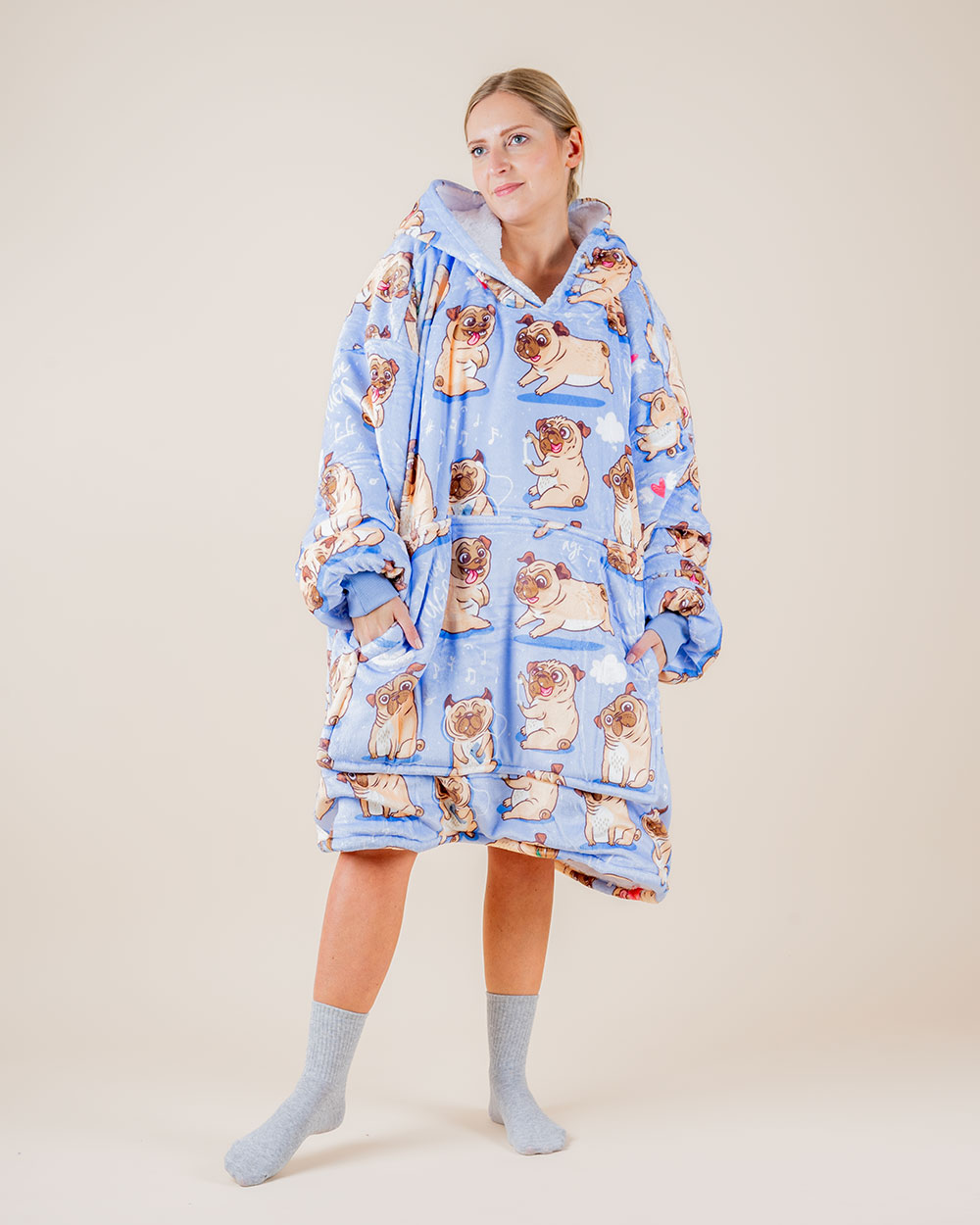 Bluza koc kocobluza w mopsy PUGY