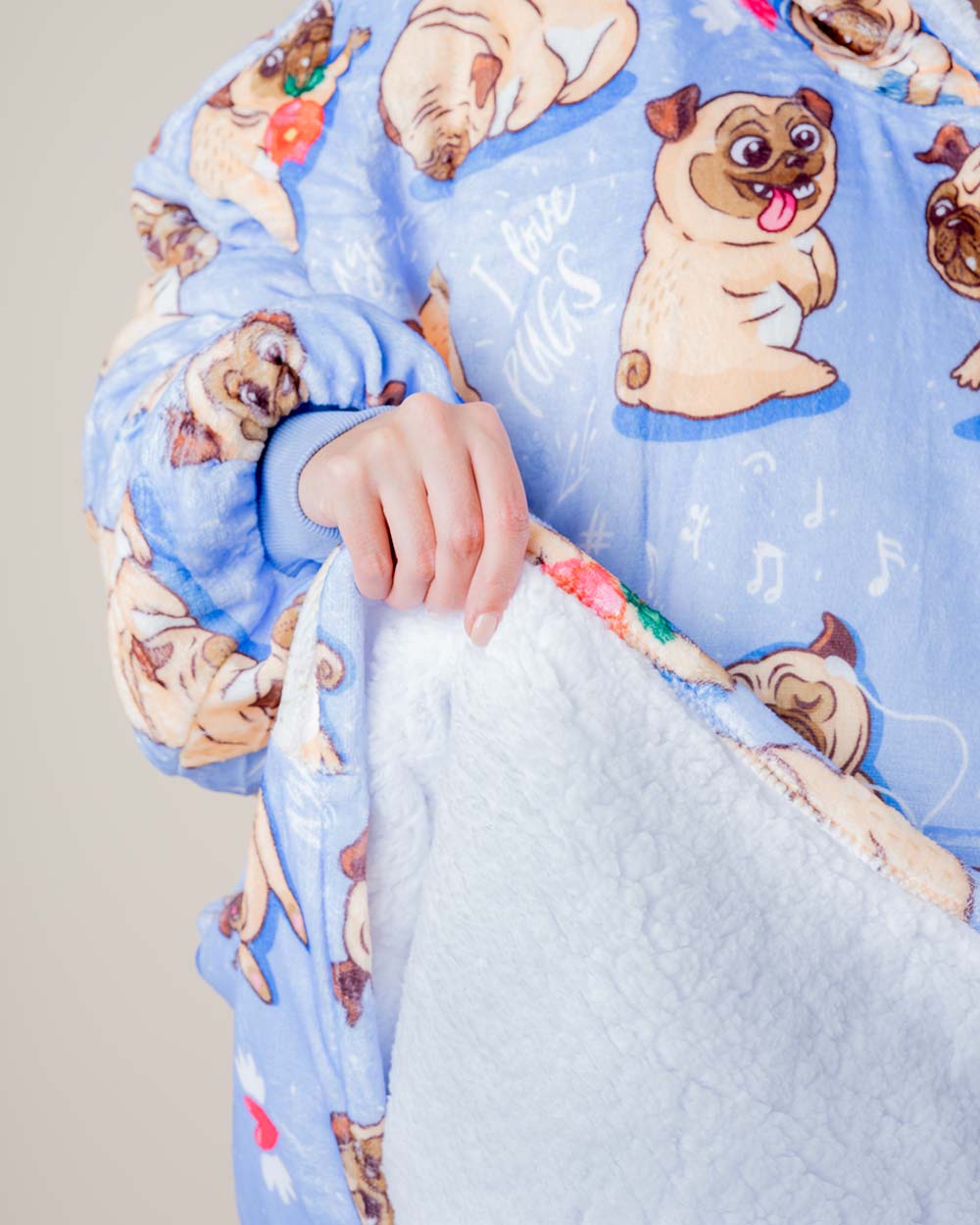 Bluza koc kocobluza w mopsy PUGY