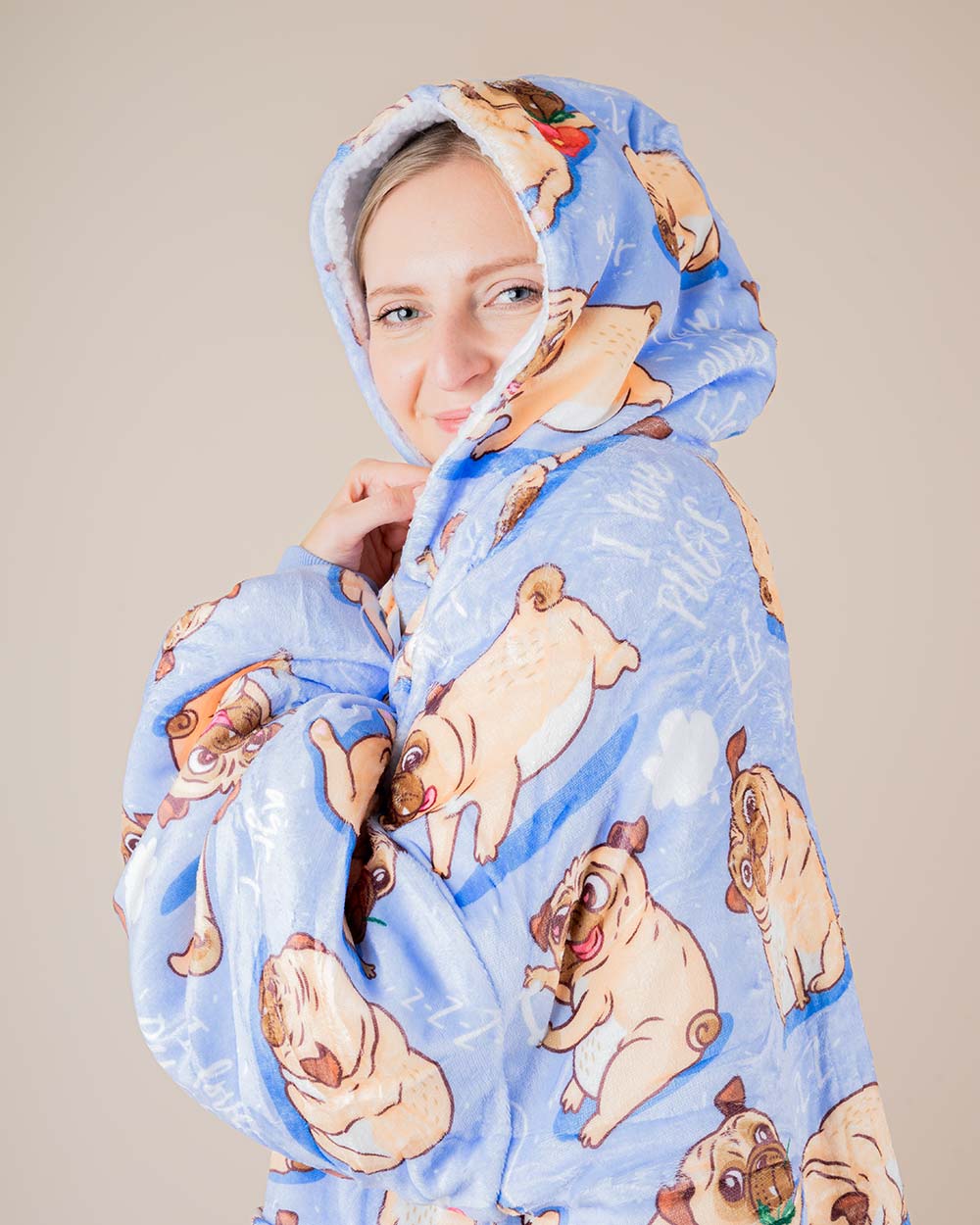Bluza koc kocobluza w mopsy PUGY