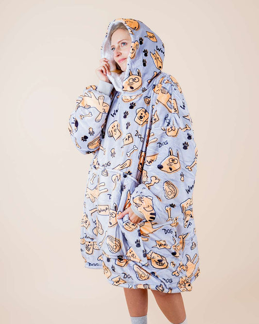 Bluza koc kocobluza w pieski WOOF TIME