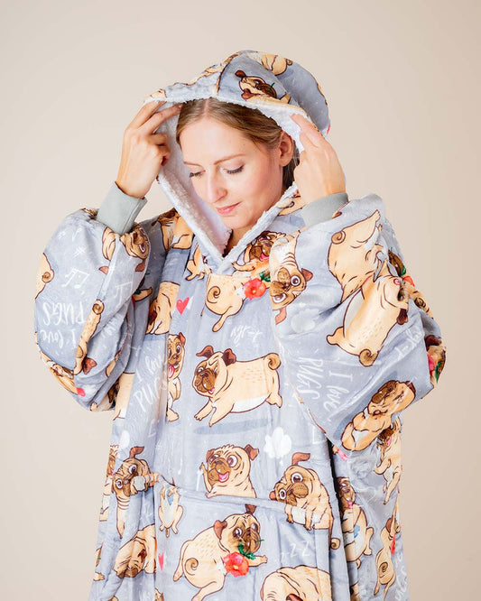Bluza koc kocobluza w mopsy PUGY