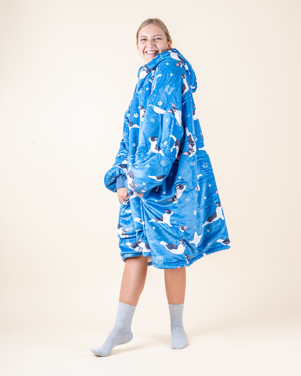 Bluza koc kocobluza w buldożki YOGI