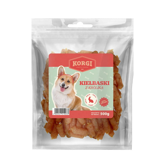 Przysmak dla psa KORGI Kiełbaski z królika UNISZKI 500G