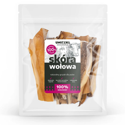 Przysmak dla psa skóra wołowa UNISZKI 100 g