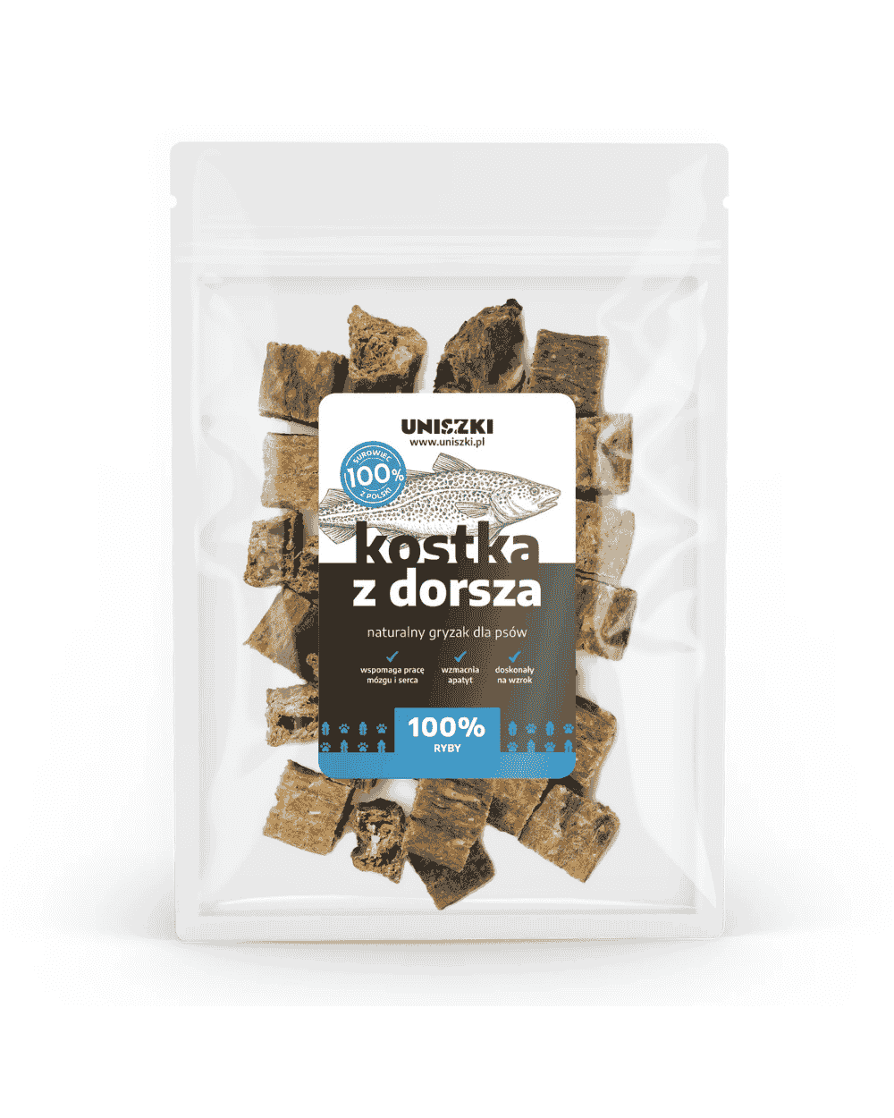 Przysmak dla psa kostka z dorsza UNISZKI 100g