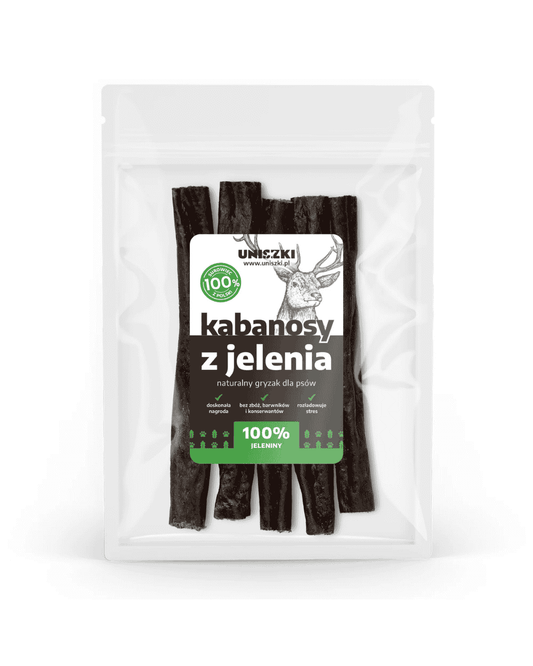 Przysmak dla psa kabanosy z jelenia UNISZKI 100g